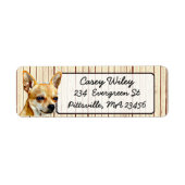 Chihuahua Wood Background Return Label (Voorkant)
