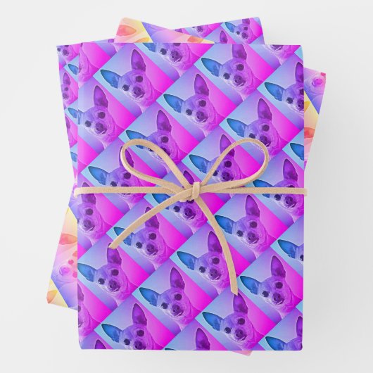 Chihuahua Wrapping Paper Flat Sheet Set van 3 (In situ)