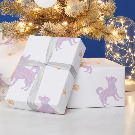 Chihuahua Wrapping Paper – Minimal Lavender Gift Cadeaupapier (Feestdagen)