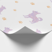 Chihuahua Wrapping Paper – Minimal Lavender Gift Cadeaupapier (Hoek)