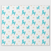 Chihuahua Wrapping Paper  Minimal Pastel Blue Gift Cadeaupapier (Vlak)