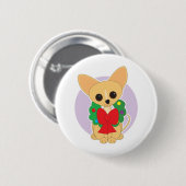 Chihuahua Wreath Ronde Button 5,7 Cm (Voorkant /achterkant)