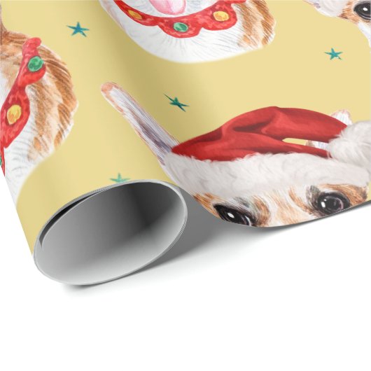 Chihuahua Yellow Waterverf Hondenrassen voor kerst Cadeaupapier (Rol Hoek)