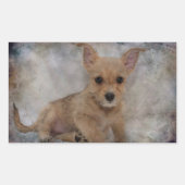Chihuahua/Yorkie Puppy Rechthoekige Sticker (Voorkant)