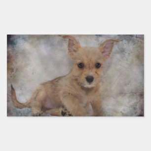 Chihuahua/Yorkie Puppy Rechthoekige Sticker