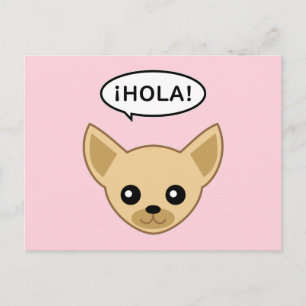 Chihuahua zegt ¡Hola! Briefkaart