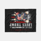 Chihuahua Zelfs mijn hond houdt van Trump Grappig Fleece Deken (Voorkant (Horizontaal))