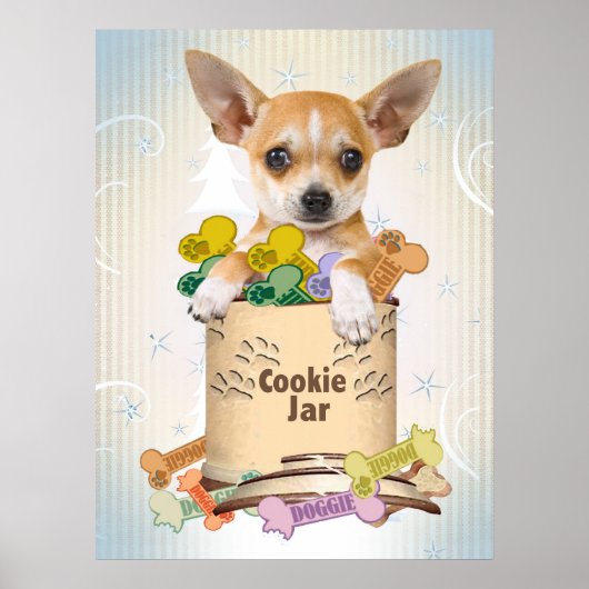 Chihuahua zet over het Poster van Cookie Jar (Voorkant)