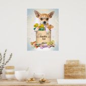 Chihuahua zet over het Poster van Cookie Jar (Keuken)