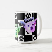 Chihuahua zwart en wit koffiemok (Voorkant rechts)