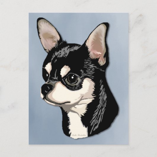 Chihuahua Zwart & Tan Briefkaart (Voorkant)