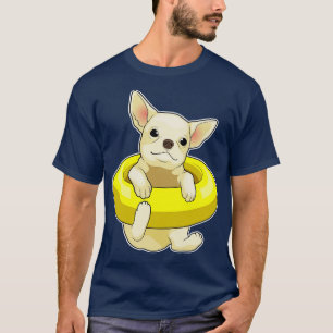 Chihuahua Zwemmen Reddingsboei T-shirt