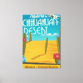 Chihuahuan Desert USA mexico reisposter Canvas Afdruk (Voorkant)