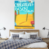Chihuahuan Desert USA mexico reisposter Canvas Afdruk (Insitu (Slaapkamer))