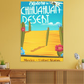 Chihuahuan Desert USA mexico reisposter Canvas Afdruk (Insitu (Woonkamer))