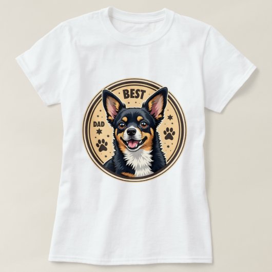 Chihuahua's beste Chihuahua-vader T-shirt (Design voorkant)