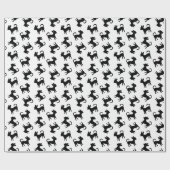Chihuahuas Black en White Pattern Cadeaupapier (Vlak)