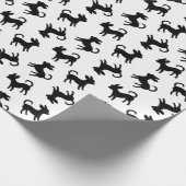 Chihuahuas Black en White Pattern Cadeaupapier (Hoek)