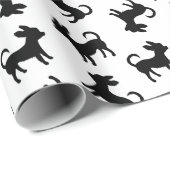 Chihuahuas Black en White Pattern Cadeaupapier (Rol Hoek)