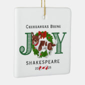Chihuahua's brengen vreugde keramisch ornament (Rechts)