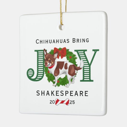 Chihuahua's brengen vreugde keramisch ornament (Links)