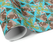 Chihuahuas cabanas en cocktails art deco fans cadeaupapier (Rol Hoek)