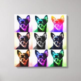 Chihuahua's eindeloze liefde gestrekte canvas prin