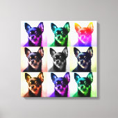 Chihuahua's eindeloze liefde gestrekte canvas prin afdruk (Voorkant)