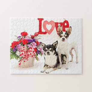 Chihuahua's, Flowers en Love Legpuzzel
