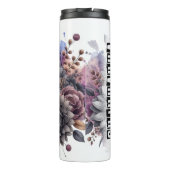 Chihuahua's Grijswaarde Bloemengel Thermosbeker (Achterkant)