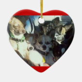 Chihuahuas Heart Ornament (Voorkant)