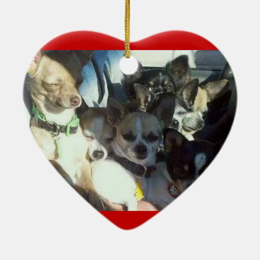 Chihuahuas Heart Ornament (Achterkant)