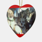 Chihuahuas Heart Ornament (Links)