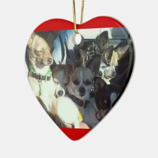 Chihuahuas Heart Ornament (Links)