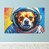 CHIHUAHUAS IN DE RUIMTE 10 CANVAS AFDRUK (Insitu (Houten vloer))