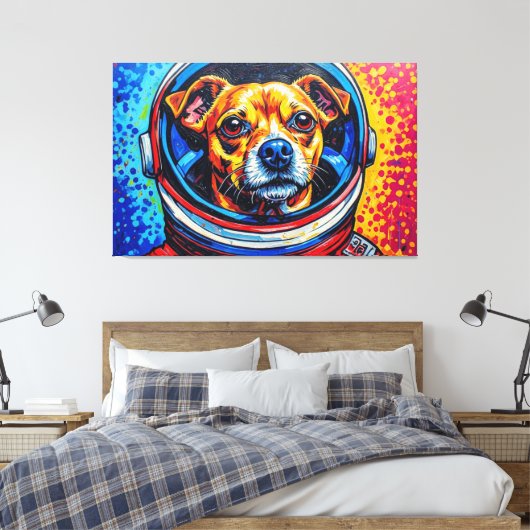 CHIHUAHUAS IN DE RUIMTE 11 CANVAS AFDRUK (Insitu (Slaapkamer))