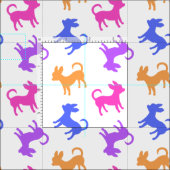 Chihuahuas in  pasteelkleuren stof (Delen)