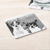 Chihuahua's Kartonnen Onderzetters (Schuin)