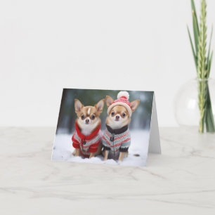 Chihuahuas Kerst Kaart