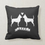 Chihuahuas Love - Dog Silhouettes w/Heart Kussen<br><div class="desc"></div>