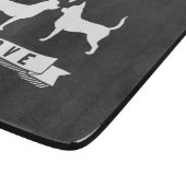 Chihuahuas Love - Dog Silhouettes w/Heart Snijplank (Hoek)