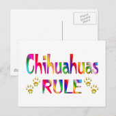 Chihuahuas Rule Briefkaart (Voorkant / Achterkant)