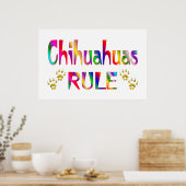 Chihuahuas Rule Poster (Keuken)