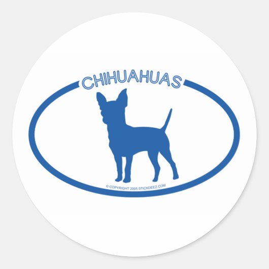 Chihuahuas Silhouette Sticker (Voorkant)