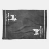 Chihuahuas Spoiled here  Chalkboard Theedoek (Horizontaal)