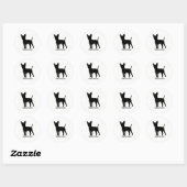 Chihuahuas-Sticker Ronde Sticker (Vel)