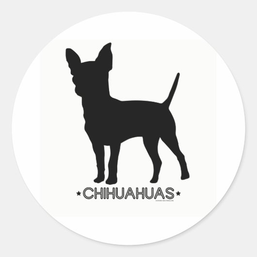 Chihuahuas-Sticker Ronde Sticker (Voorkant)