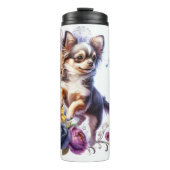 Chihuahua's vlindertuin dans thermosbeker (Voorkant)