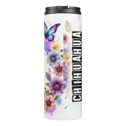 Chihuahua's vlindertuin dans thermosbeker (Achterkant)