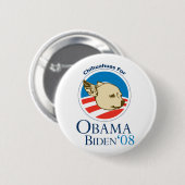 Chihuahuas voor Obama Ronde Button 5,7 Cm (Voorkant /achterkant)